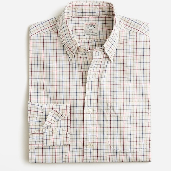 J Crew BJ745 NWT Slim Fit Secret Wash Cotton Shirt Size Large - Picture 1 of 4